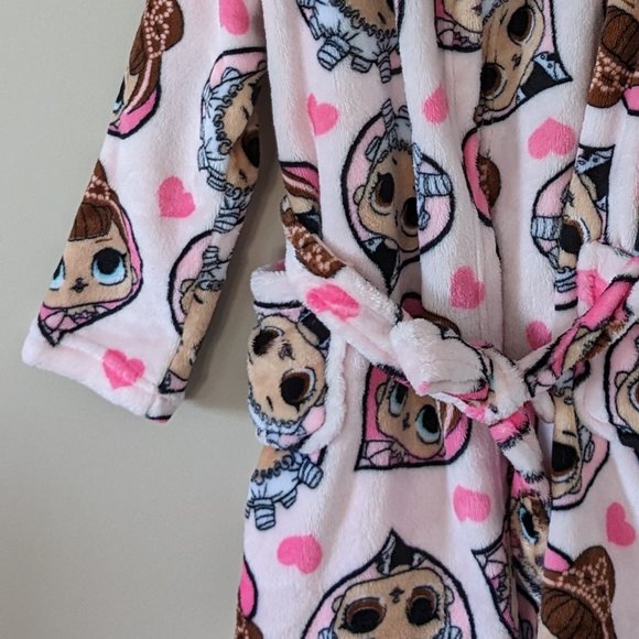 L.O.L. Surprise! - Girls Fleece Hooded Robe- Size 4 - Picture 3 of 5